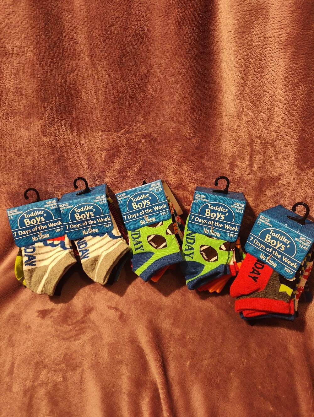 Toddler Boys 7-Pack No-Show Socks - Assorted Colors 5 PK/ 35 Pairs Baby Socks